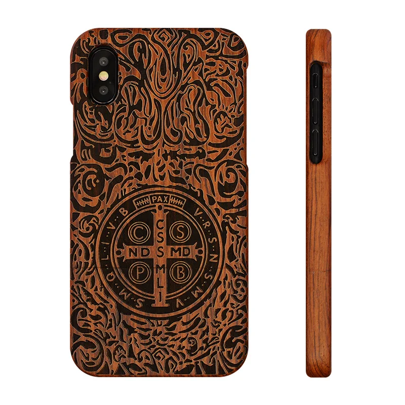 Natural Wood Bamboo Phone Case For iPhone XS Max XR X 8 7 7Plus 6 6 6s plus 5 5s se Cover Wooden Shockproof Protector Coque