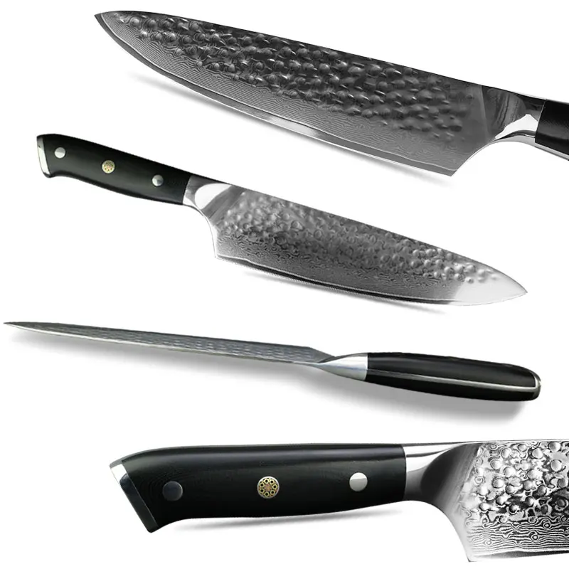 Imagem -02 - Faca Japonesa de Chef Damasco Faca de Cozinha Vg10 67 Camadas Aço Inoxidável Ultra Sharp G10 Handle