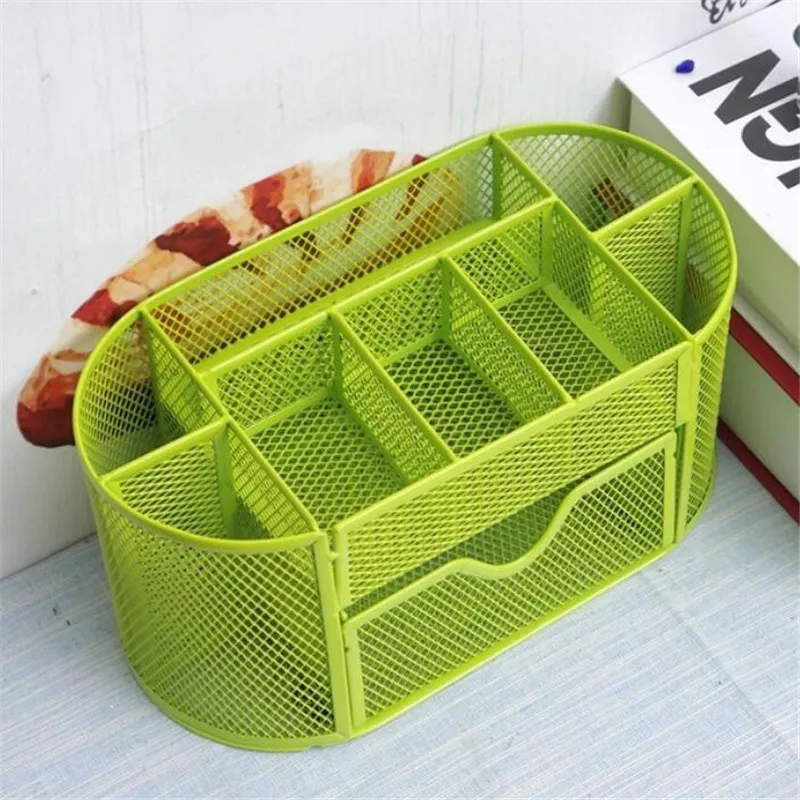 Home Multifuction Container Holder Pencil Box Desk Organizer 9 Cells