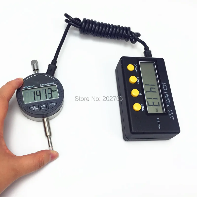 811-1 LCD Display Unit Resolution 0.01mm 0.001mm USB digital indicator digital display monit electronic indicator 0-12.7mm/25.4