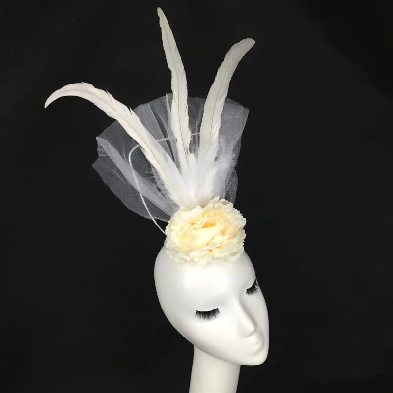 Flower Feather 8 Types Headdress Stage Performance Model Catwalk Photo Props Hair Accessories Headwear Cosplay Supplies