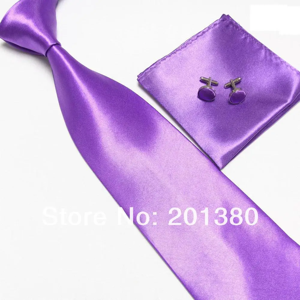 2019 neck tie set necktie cufflinks men's Pocket square copy silk for wedding party business gift handkerchief