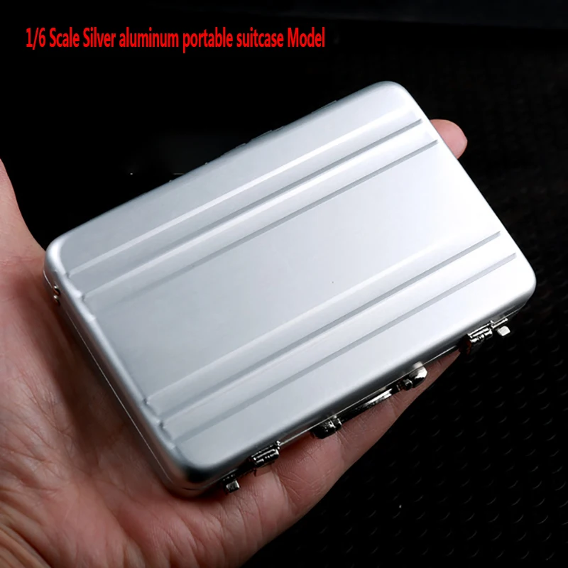 ร้อนรูป 1/6 Scale ฉากอุปกรณ์เสริมเงินอลูมิเนียมแบบพกพากระเป๋าเดินทางที่ละเอียดอ่อนกล่องสามารถเปิด Fit 12 "ตุ๊กตาของเล่น Action Figure