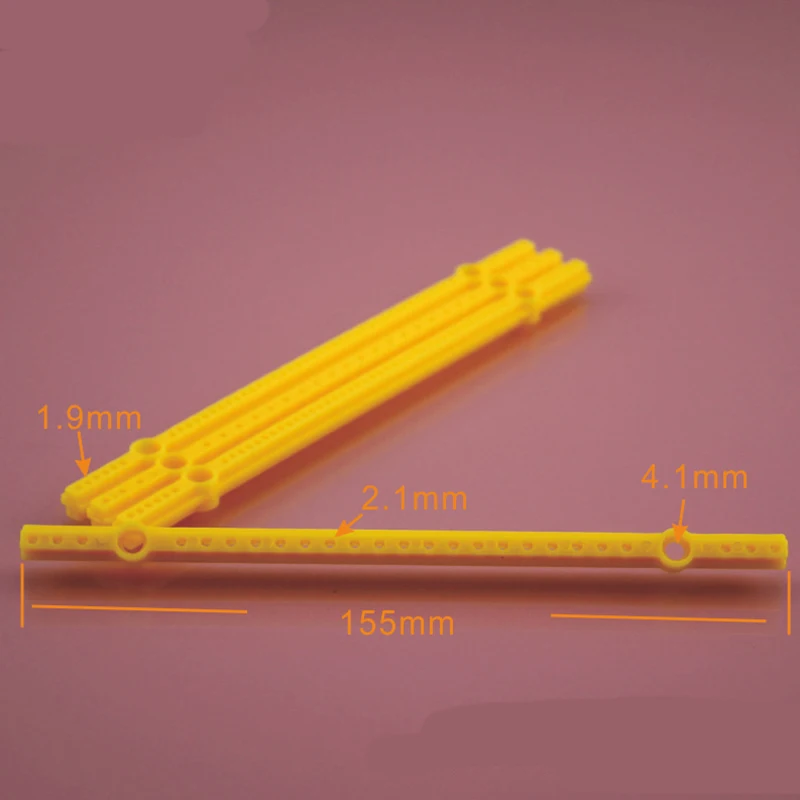 5/100pcs 7x155mm Plastic rod bar bracket frame dron rc car plane robot kids toys for boys diy baby accessories montessori