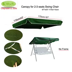 Custom Made Canopy for 2-3Seats Swing Chair, Waterproof Polyester Fabric, Cover Replacement, 67x43 