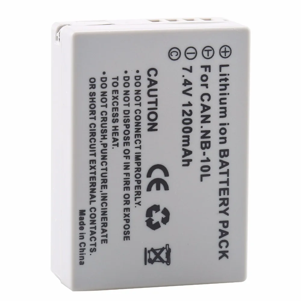 2Pcs NB-10L NB10L NB 10L Replacement Digital Battery for Canon PowerShot G15 G1X G16 SX50 SX40 G3X SX40HS SX50HS SX60HS Camera