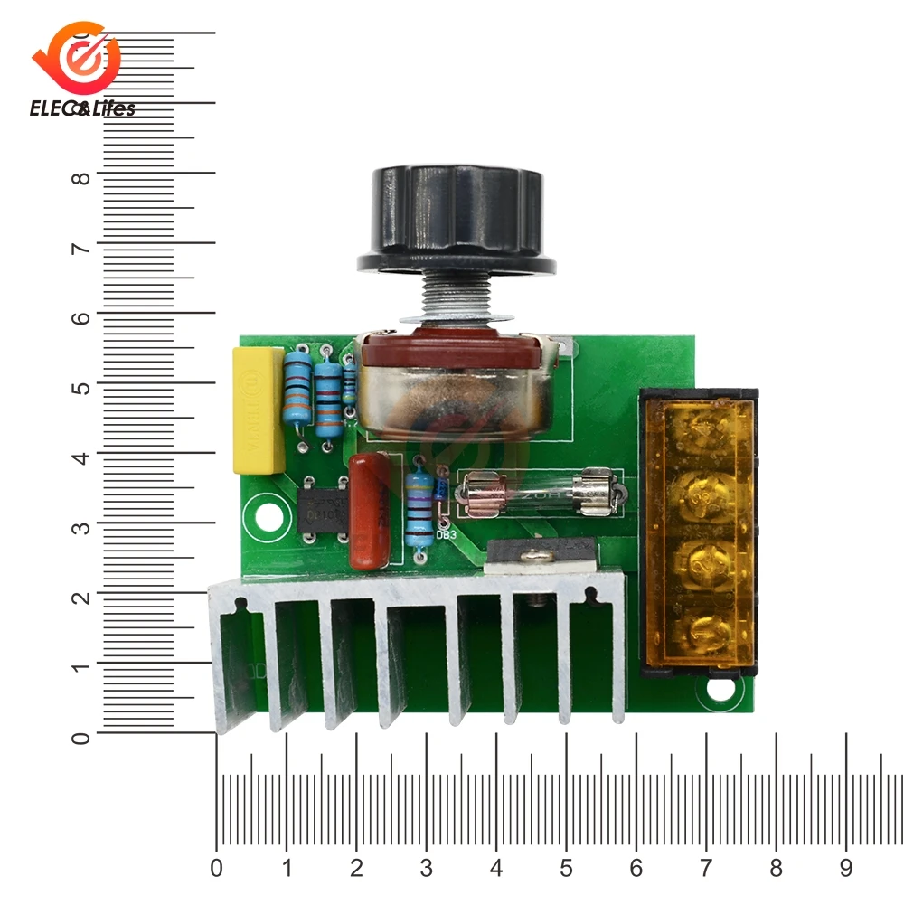 4000W 0-220V AC SCR Motor Speed Controller Dimmers Dimming Switch Electric Voltage Regulator With Temperature Insurance