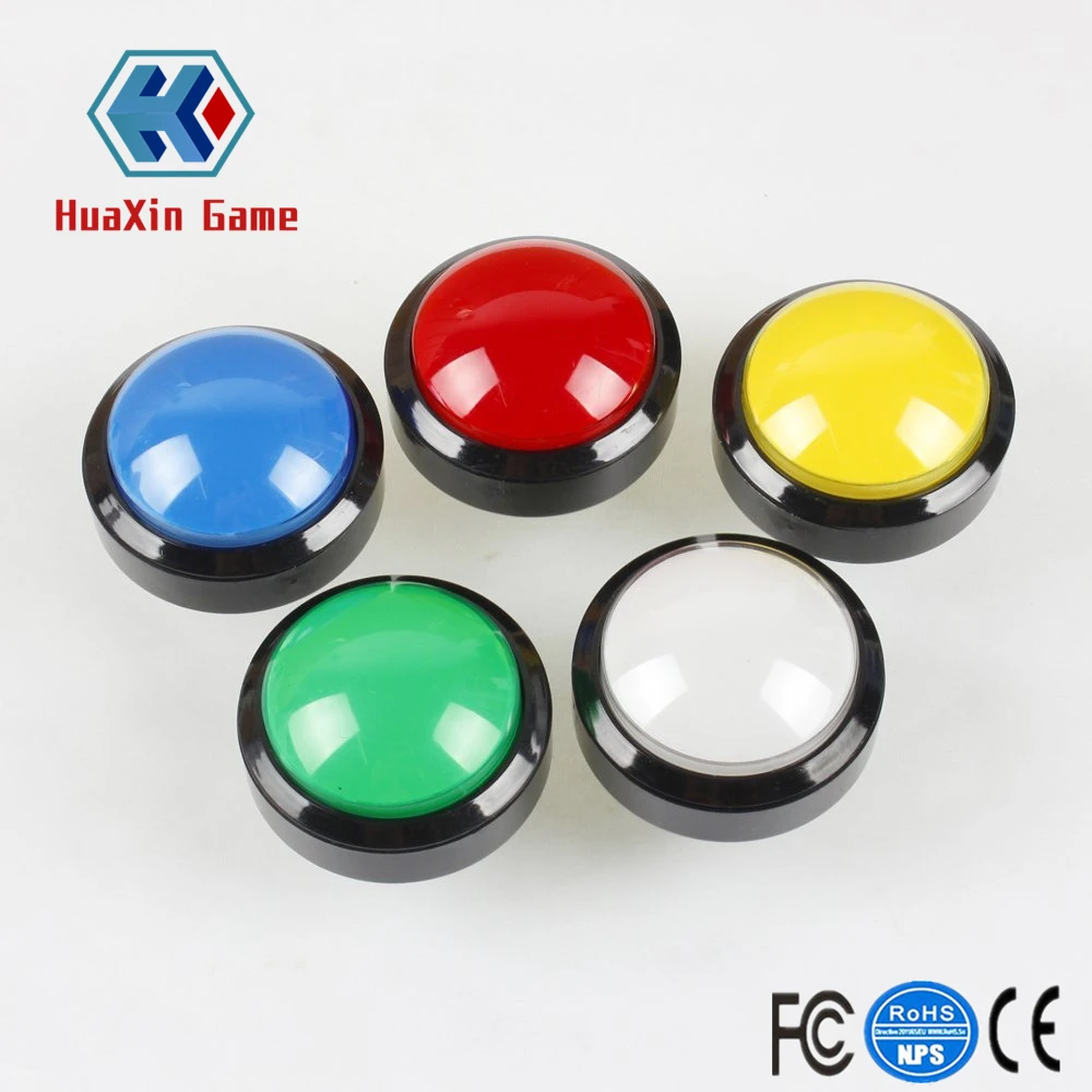 New 60mm Dome Shaped LED Illuminated Push Buttons For Arcade Coin Machine Operated Games