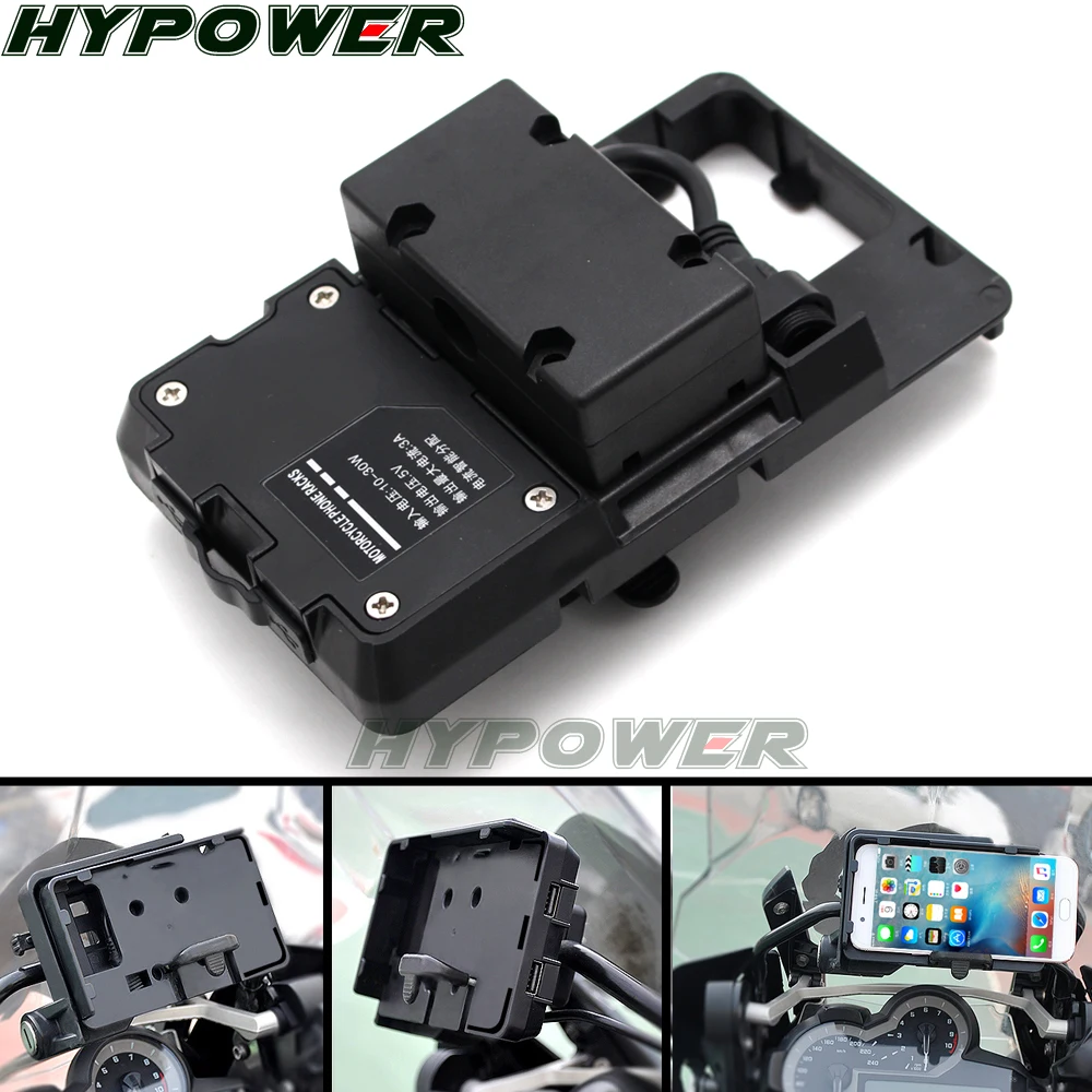 Support de navigation GPS portable pour moto, chargeur de procureur, navigateur pour BMW Runder GS, r1200 GS, Africa Twin, CRF1000L, ADV 800GS