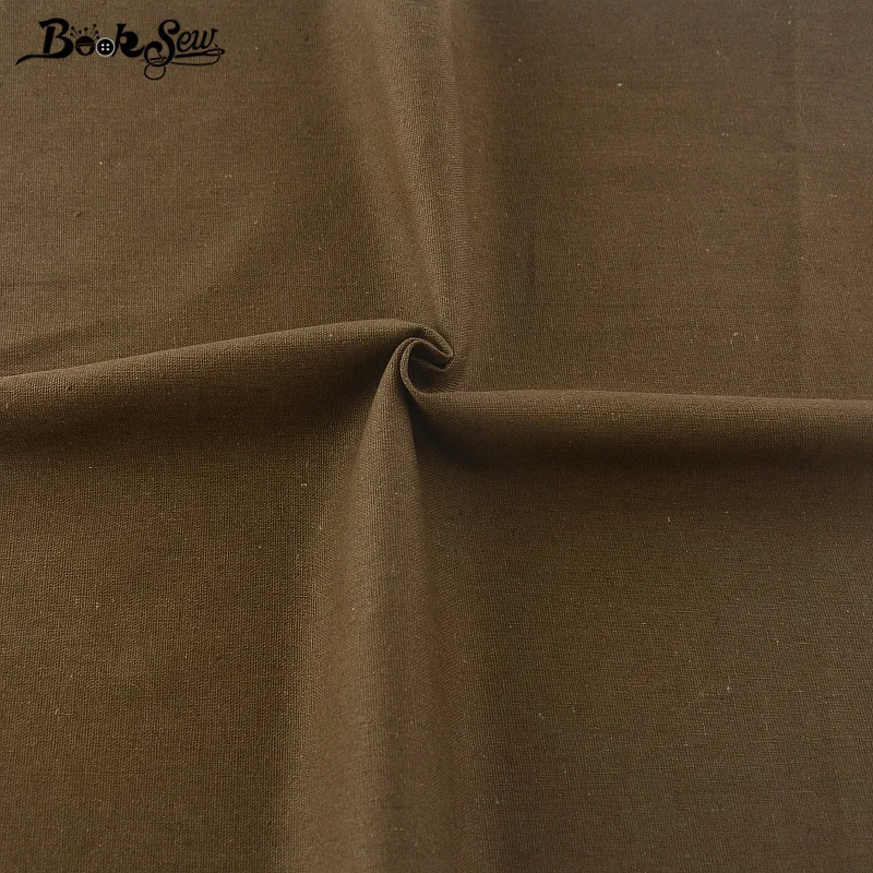 Booksew Dark Brown Cotton Linen African Fabric Sewing Material Tissu Patchwork Tablecloth Bag Curtain Zakka Textile Fabric Meter