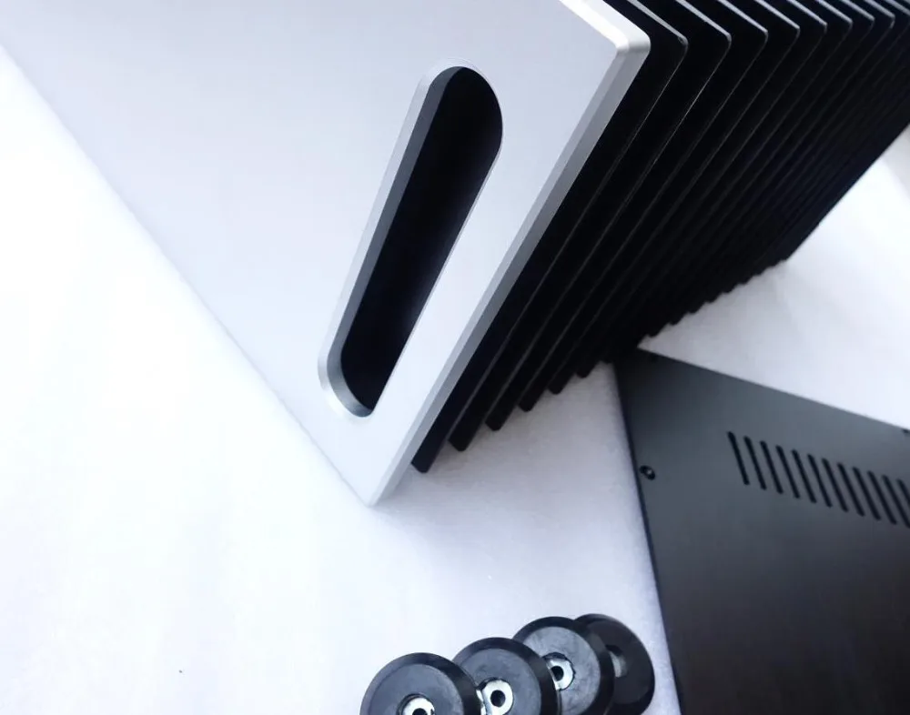 4320A All-aluminum Amplifier Chassis DIY Large Case Audio Amplifier Enclosure 430MM X 200MM X 418MM