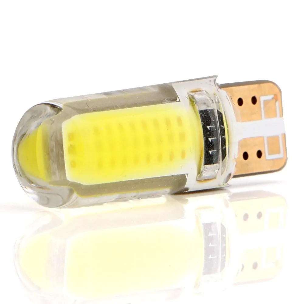 YSY 10PCS/Lot T10 158 194 168 W5W COB 18 smd Silica Gel Led Car Interior Door Light Bulb car styling t10 led car yushuangyi