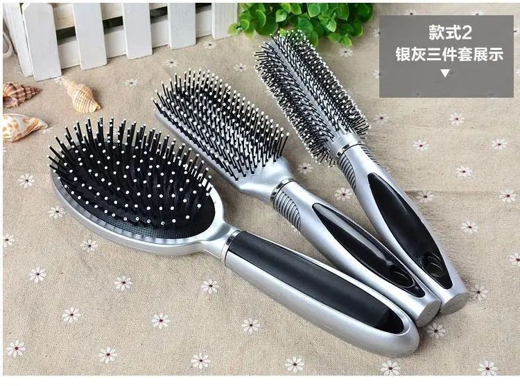 3pcs Hair Comb Morror Set Hairdressers Salon Styling Brushes Roll Modelling Barbers Kit Hairbrush Tools Hairdressing Supplies