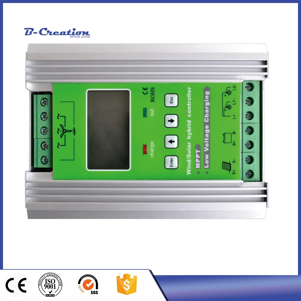 

500w450W Auto 12/24V Off Grid High Efficiency MPPT Solar Wind Hybrid Charge Controller for wind solar hybrid street light system