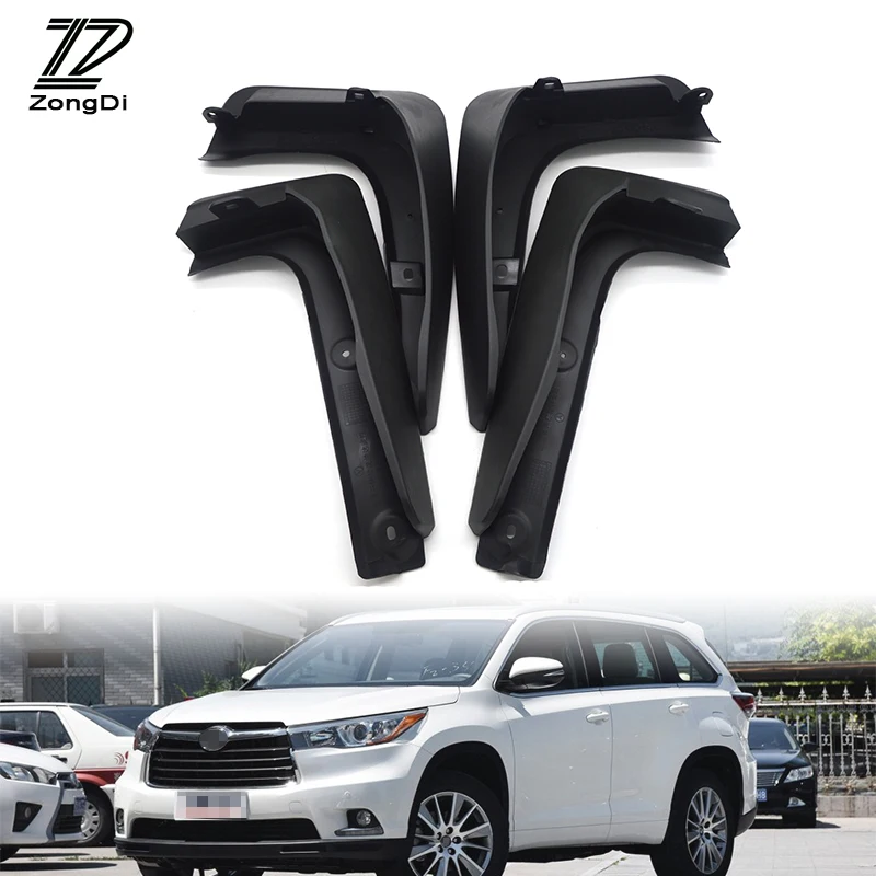 ZD Car Front Rear Mudguards For Toyota Highlander / Toyota Kluger 2014 2015 2016 2017 Car-styling Mudflaps Accessories Fenders