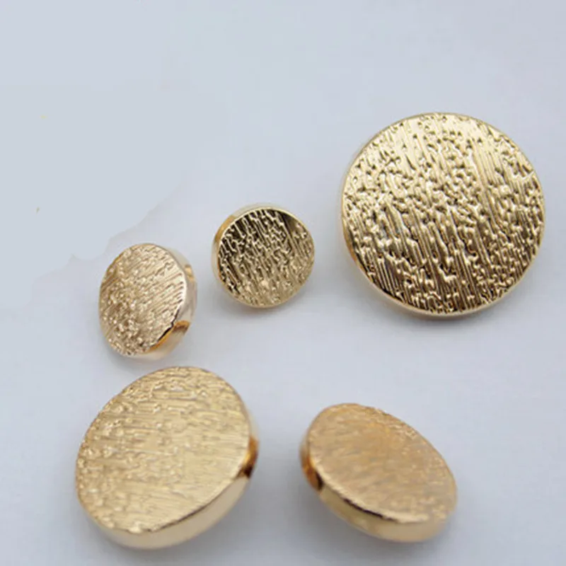 10pcs/lot Brand High-grade Metal Golden Buttons For Coat Clothing Suit Fastener Plating Metal Buttons Sewing Supplies