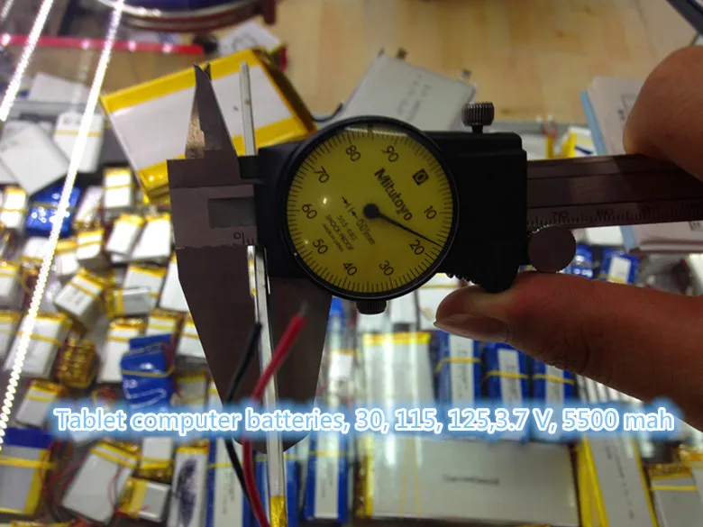 リチウムポリマー電池,3.7v,幅3mm,115mm,125mm,5500mah,pc,タブレット