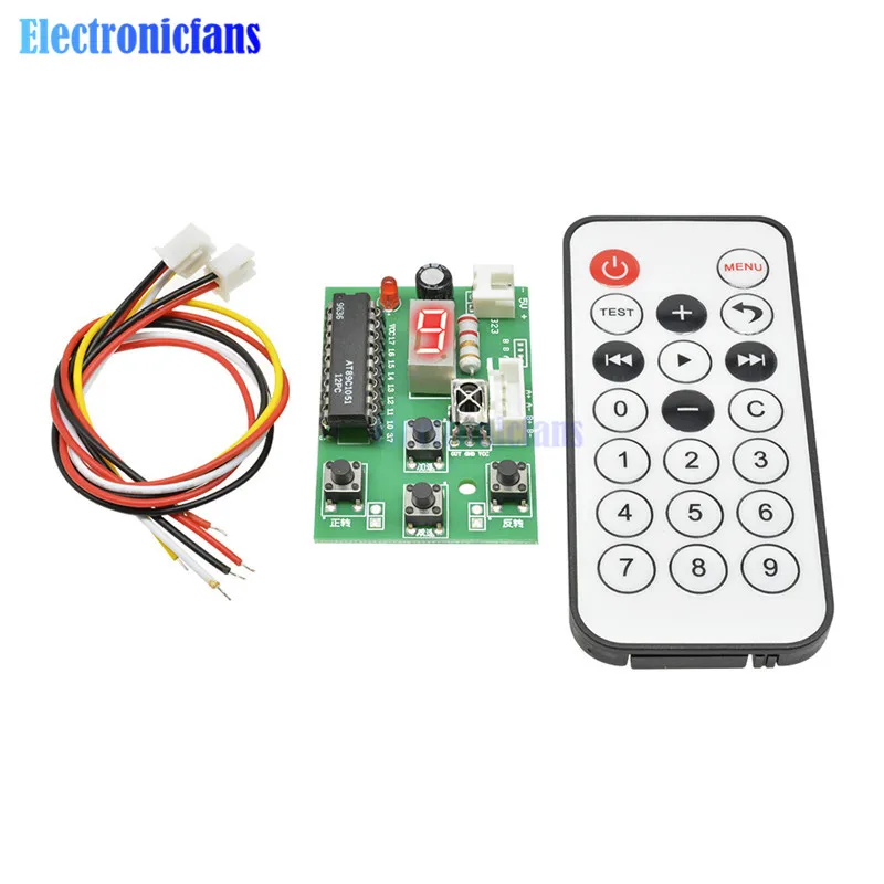 diymore Stepper Motor Driver Control Integrated Board 2-phase 4-wire Controller Speed Adjustable with Remote DC 4V-6V