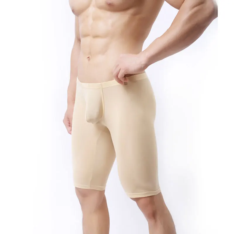 Calça capri sexy e transparente com estampa de seda, calça capri masculina com cintura baixa e bolsos justos. calças respiráveis fx1013