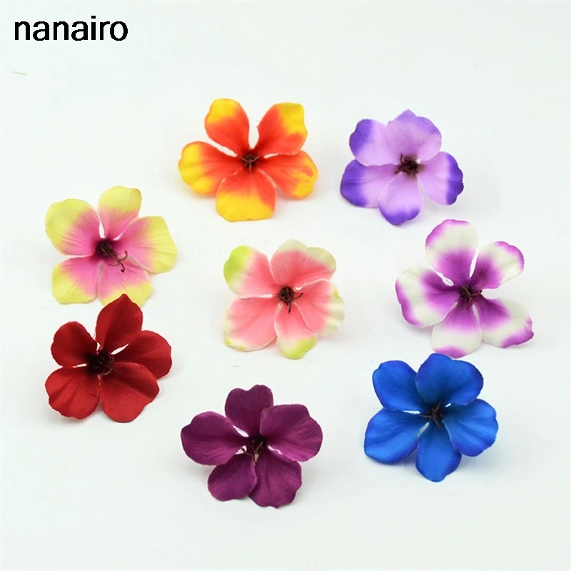 20pcs Cheap 5CM Silk Mini Artificial Flower Heads For Wedding Party Decoration DIY Scrapbook Handmade Wreath Craft Fake Flowers