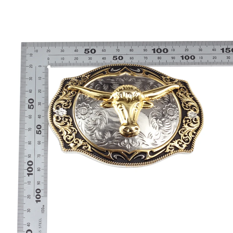 Golden Cow Belt Buckle Western