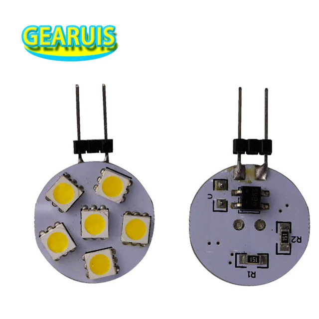 10pcs G4 LED 5050 6 SMD LED Corn Bulb Car Boat RV Light Lamp Bulb DC 12V Light Cool White Warm White Lighting