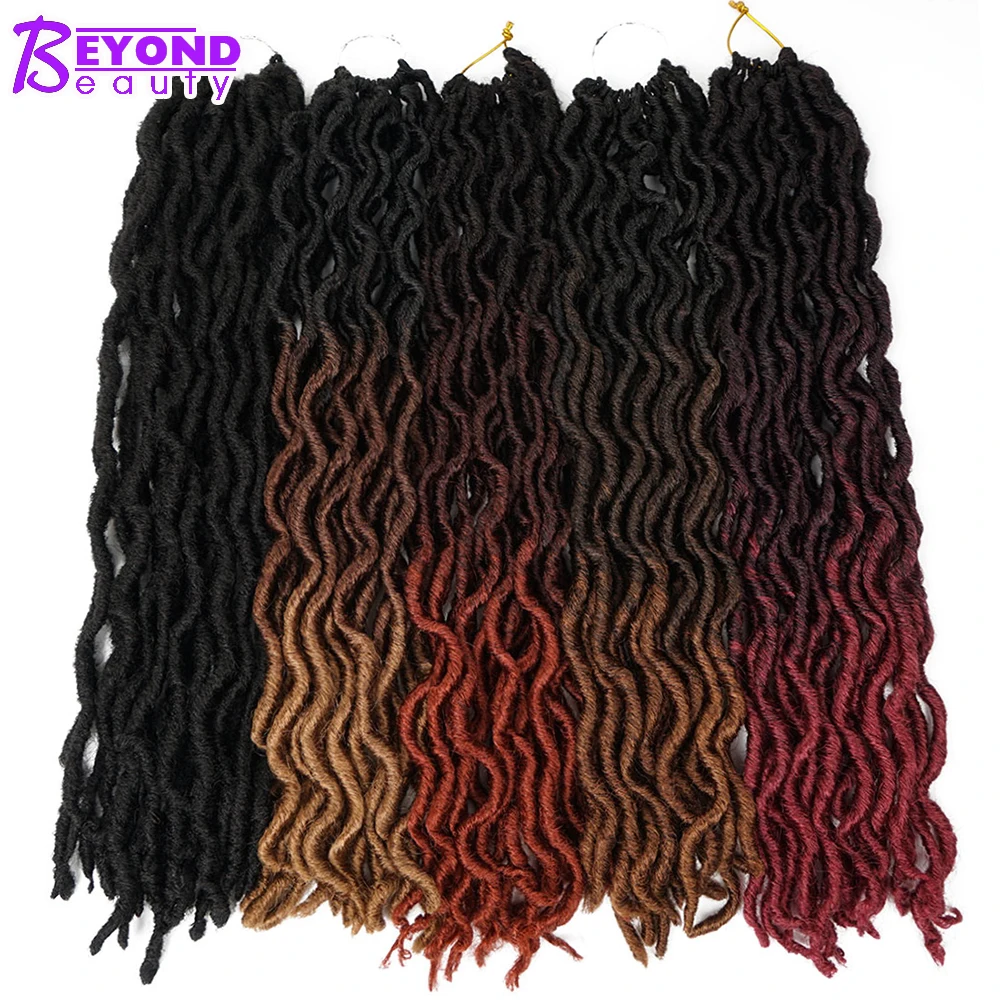 Deusa faux locs crochê cabelo 20 Polegada macio natural sintético crochê tranças extensões de cabelo para preto mulher pré loops volume