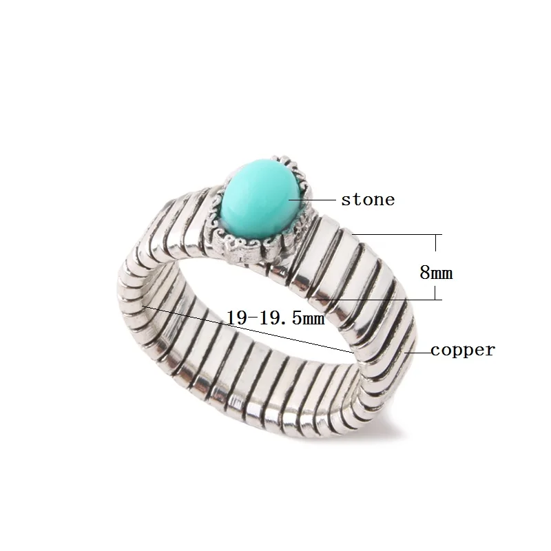 NeeFuWoFu gold color ring elastic force Copper Natural stone rings Bohemia de Madera Pulseira Estrela de Cinco Elastic jewelry