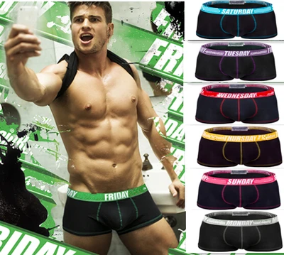 A Set 7pcs Men Daily Boxer Shorts Men's Cotton Boxers Trunks Underpants Mens Sexy MYDAY Boxer Shorts Underwears Wholesale