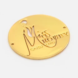 Custom Logo Name Plate Labels For Heel For Shoes Customized Handmade Sewing Metal Tags Customize Metal Name For Clothes Tag