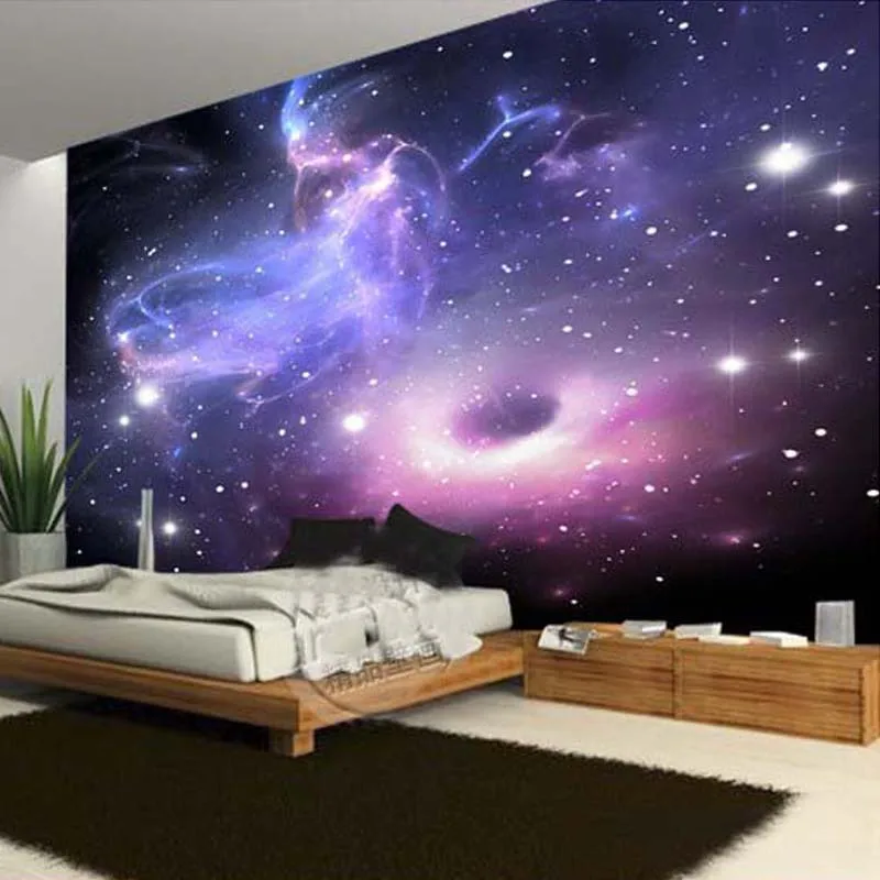 Custom Mural 3D Room Wallpaper European Style Galaxy Cloud Wall Mural Fluorescent Wallpaper Living Room Sofa Backdrop Home Decor