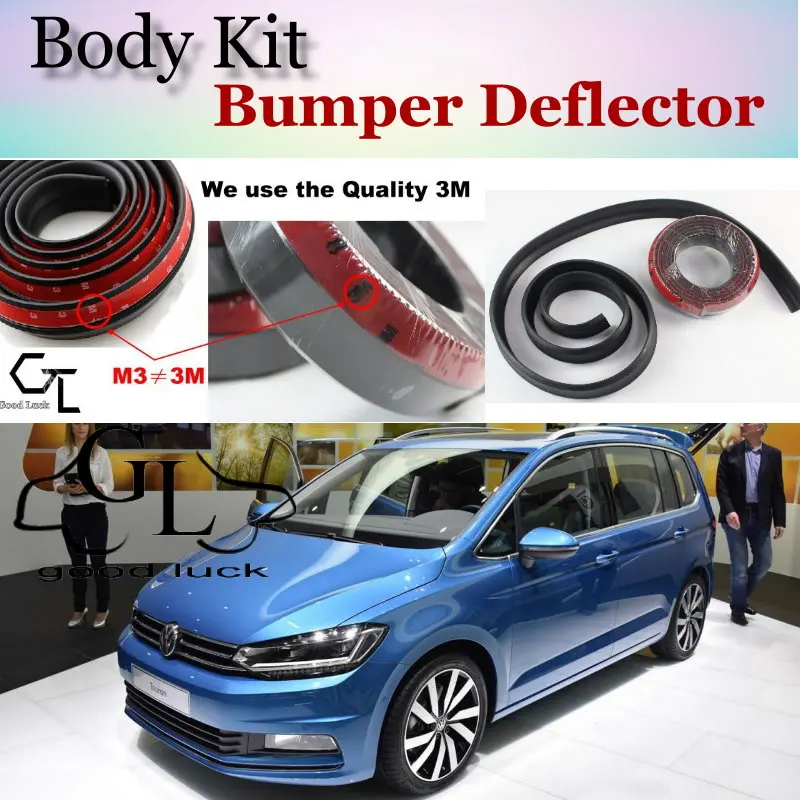 Zderzak wargi deflektor usta dla Volkswagen VW Touran spódnica spódnica dla samochodów fani warg samochodu zobacz Tuning/Body Kit /pasek