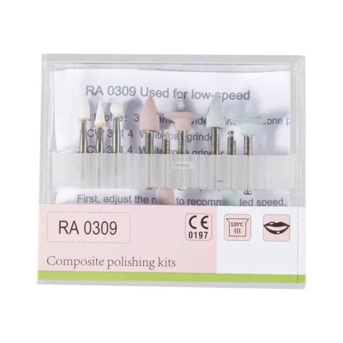 

9pcs Dental Composite Resin Polishing Kits RA 0309 Resin Teeth Polishing Set for Low Speed Hand grinding Tools