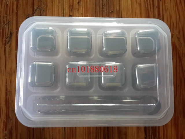 20pcs/lot Free Shipping 9 in 1 Stainless Steel Whisky Stones Cube Drink Chilling Reusable Whiskey Ice Cubes With retail box