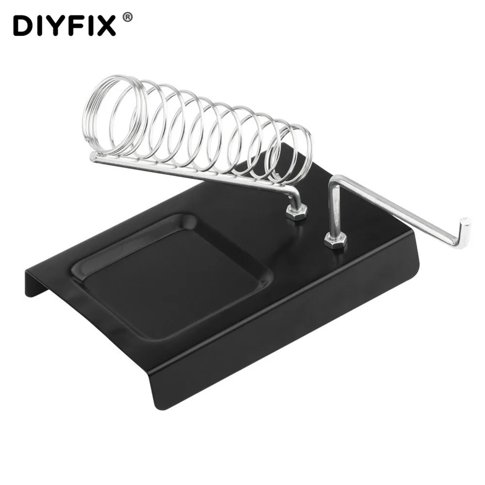 

Подставка для электрического паяльника DIYFIX, держатель для оловянной свинцовой паяльной проволоки, металлическая станция, кронштейн, база, Портативные Сварочные инструменты