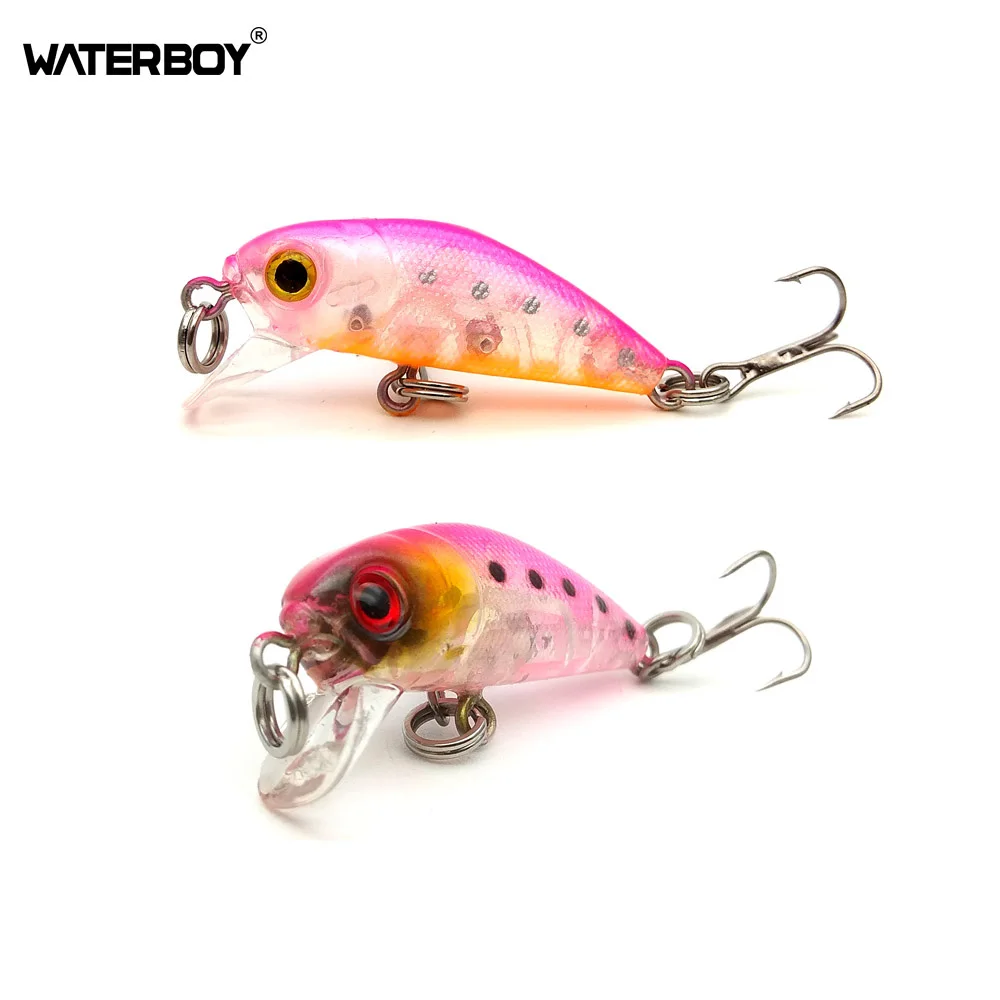 Waterboy Mini Crankbait Minnow Lure 3.5cm 1.4in 2g 0.1oz Hard Artificial Bait 5 colors Small Size Crank fishing lures hotsale