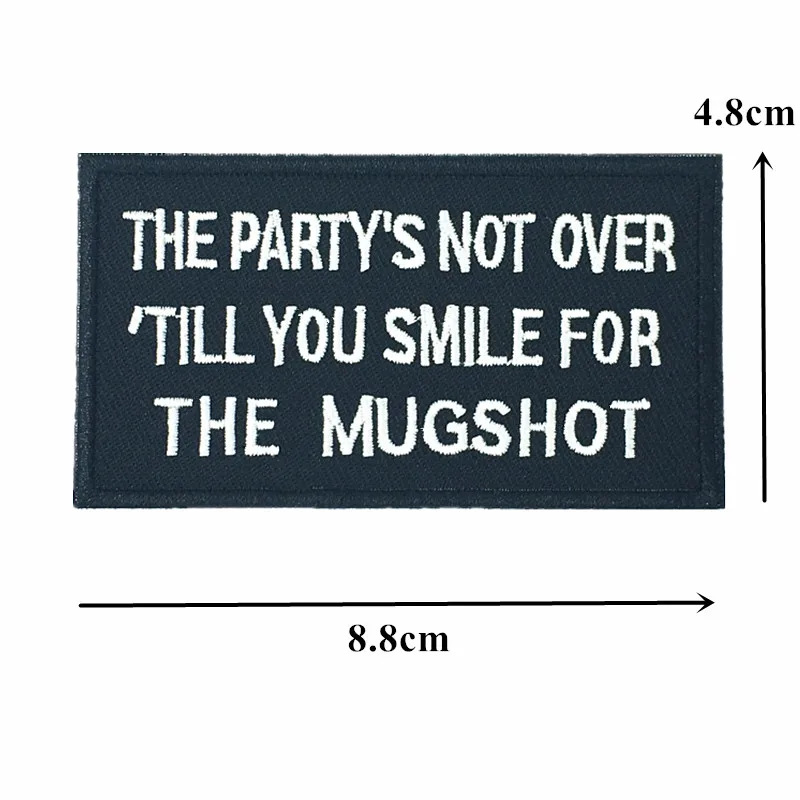 Embroidery Letters Patch Sew Iron On Patches Slogan Simle Mugshot Embroidered Badges For Bag Jeans Hat T Shirt DIY Appliques