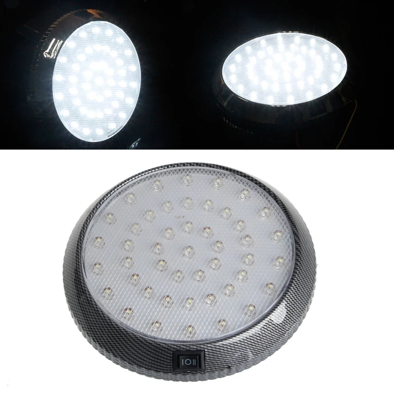 1Pc White 12V 46-LED Car Vehicle Interior Indoor Roof Ceiling Dome Light Lamp