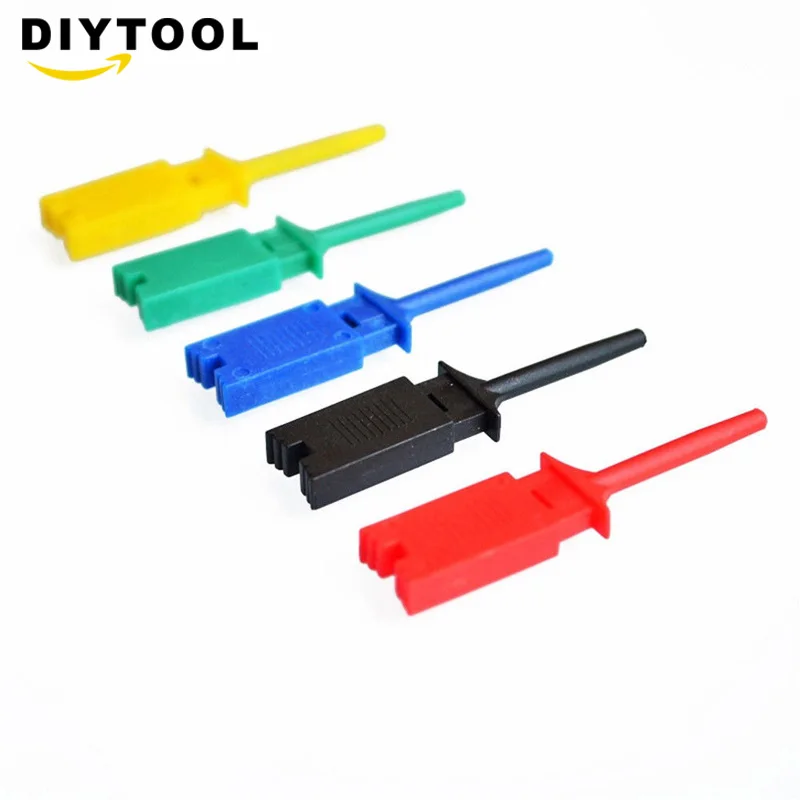 5 Pcs Mini Grabber Test Probe Hook For SMD IC Test Cilps SMD IC Hook Probe Jumper Test Clip Mini Grabber For Multimeter