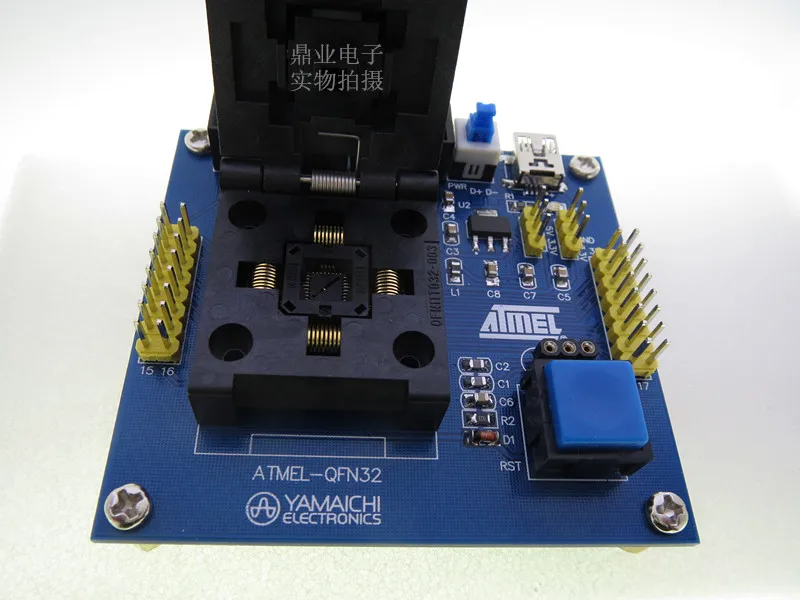 Clamshell ATmega48/88/168/8A/48 ATMEL YAMAICHI QFN32 IC Burning Seat Adapter Testing Seat Test Socket Test Bench In Stock