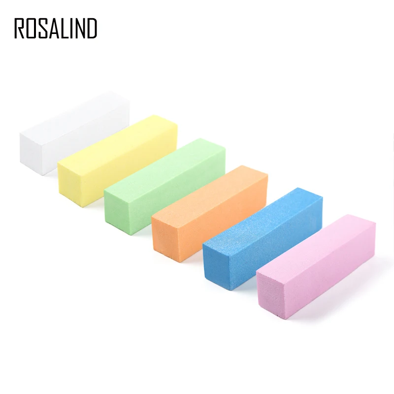 

ROSALIND 1PC Sanding Sponge Nail File Buffer Block for Gel Nail Polish DIY Nail Art Manicure Pedicure Nail Buffers File