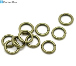 Doreen Box Lovely Antique Bronze Open Jump Rings 0.8mm 5mm 7mm 10mm Jewelry Findings Rings for DIY Jewelry Making , 200-1000PCs