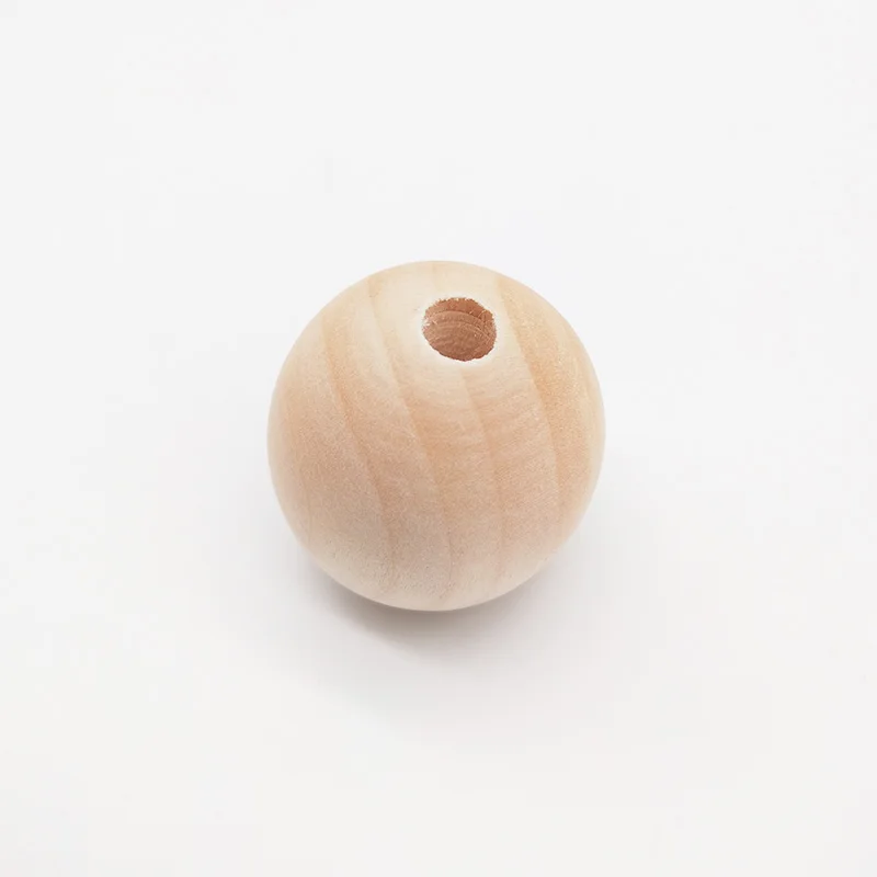 Pick-Cuentas de madera de bola Natural de 8-30mm, espaciador de madera respetuoso con el medio ambiente, pulsera de dijes DIY, accesorios para hacer