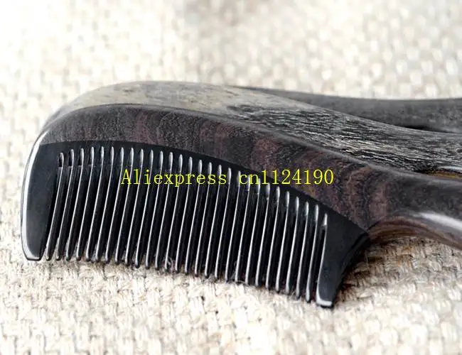 20pcs/lot Wholesale Makeup Hair Hairdressing Tools Ox Horn chacate preto Wooden Handle Combs Head Scalp Massager Hairbrushes