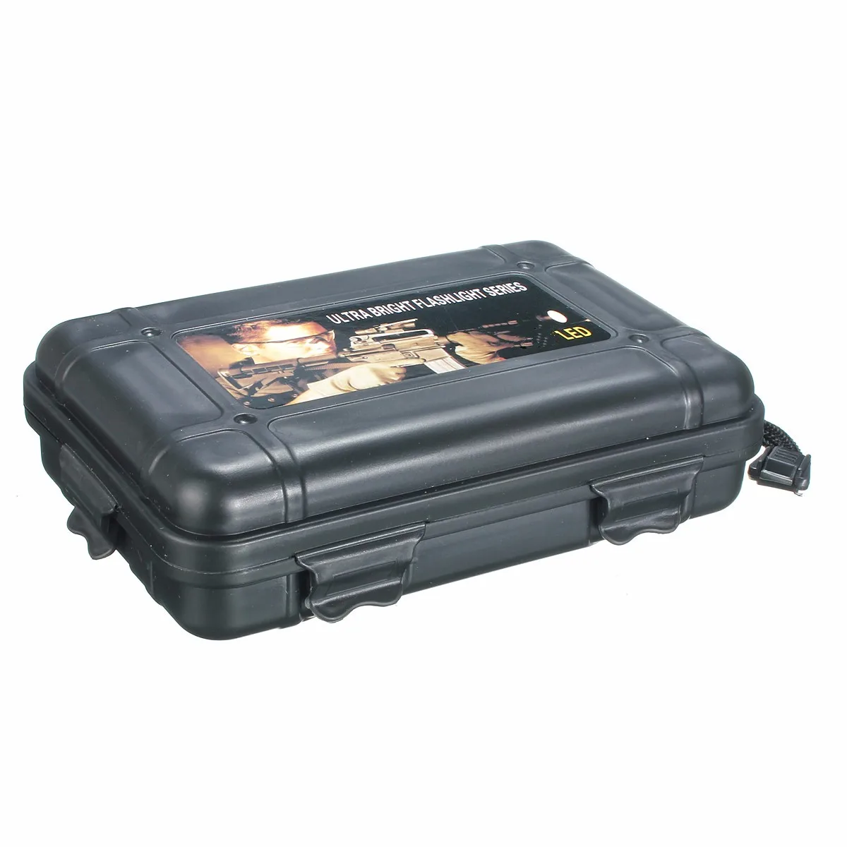 S M L XLBlack size Black Plastic Flashight Tool Storage Case Box For 18650 14500 LED Flashlight For Outdooors Camping Hiking