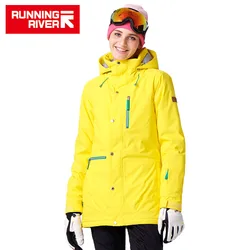 RUNNING RIVER Brand Women Snowboard Jackets For Winter Warm Mid-thigh Outdoor Sports Clothing High Quality Sport Jacket #A7023