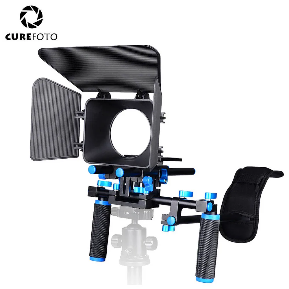 

Kolivar Flyweight DSLR Shoulder Mount Rig Portable FilmMaker System with Matte Box Dual-hand Handgrip For DSLR Video Camera DV