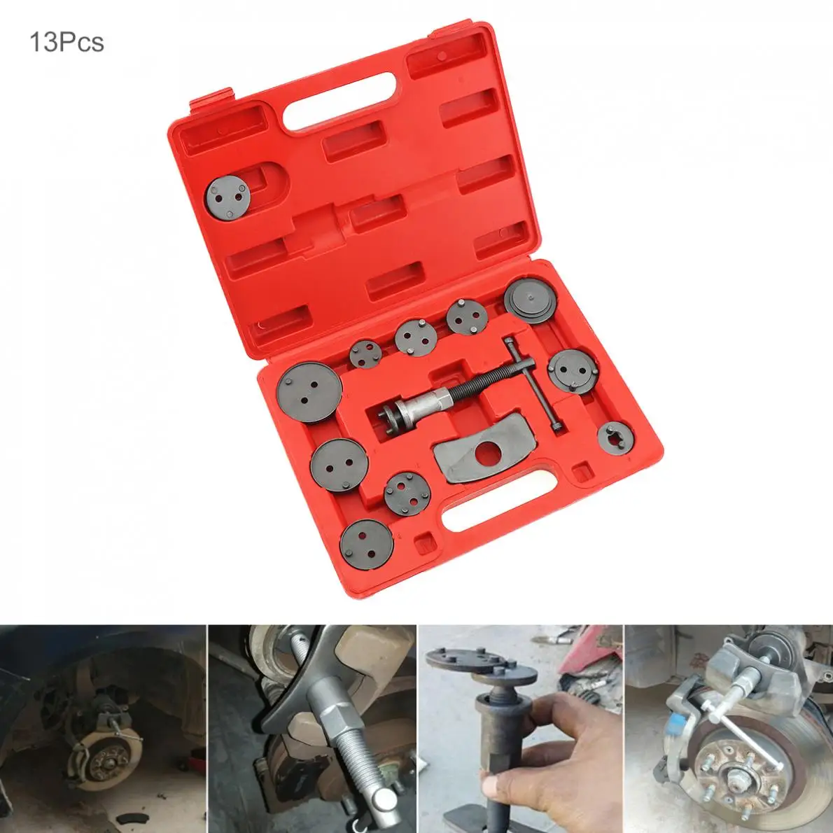 

13Pcs / set Car Disc Brake Caliper Wind Back Brake Piston Compressor Pad Regulator Tool Kit with Replaceable Brake Piston