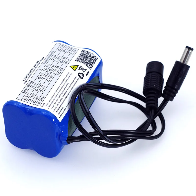 LiitoKala Protect 7.4 V 5200 mAh 8.4 V 18650 li-lon bateria światła rowerowe lampa czołowa specjalny akumulator DC 5.5*2.1MM