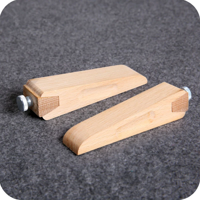 Handmade leather DIY wooden sandpaper sandpaper sanding block vegetable tanned leather edge banding grinding edge treatment